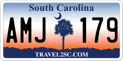 SC license plate AMJ179