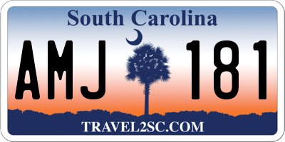 SC license plate AMJ181