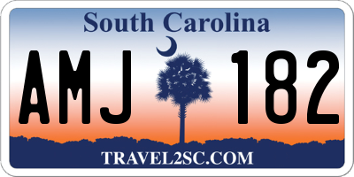 SC license plate AMJ182