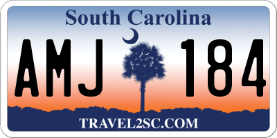 SC license plate AMJ184