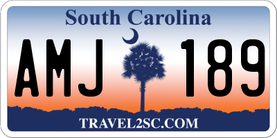 SC license plate AMJ189