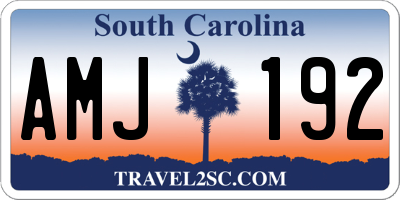 SC license plate AMJ192