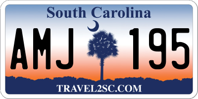 SC license plate AMJ195