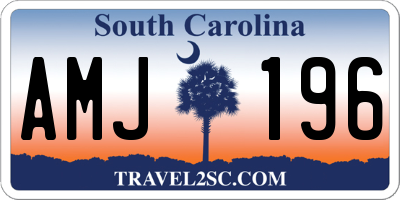 SC license plate AMJ196