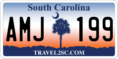 SC license plate AMJ199