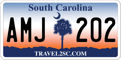 SC license plate AMJ202