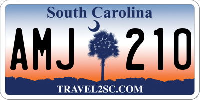 SC license plate AMJ210