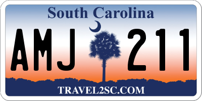 SC license plate AMJ211