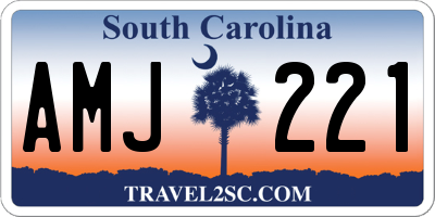 SC license plate AMJ221
