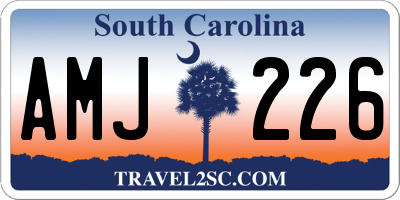 SC license plate AMJ226