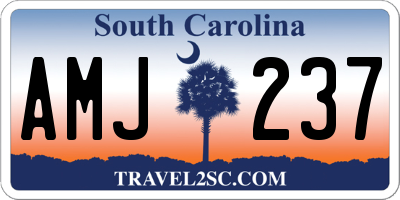 SC license plate AMJ237