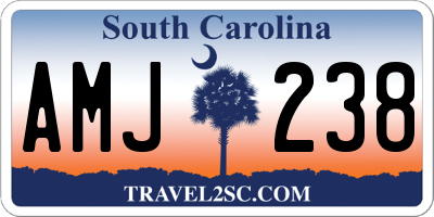 SC license plate AMJ238