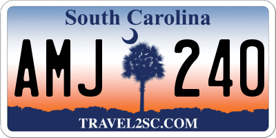 SC license plate AMJ240