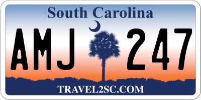 SC license plate AMJ247