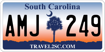 SC license plate AMJ249