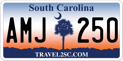 SC license plate AMJ250