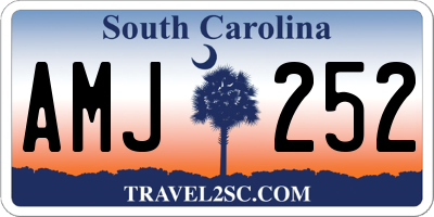 SC license plate AMJ252