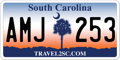 SC license plate AMJ253
