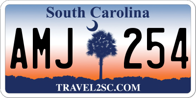 SC license plate AMJ254