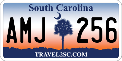 SC license plate AMJ256