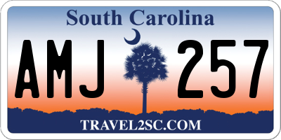 SC license plate AMJ257