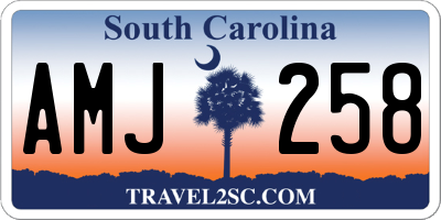 SC license plate AMJ258