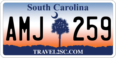 SC license plate AMJ259