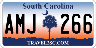 SC license plate AMJ266