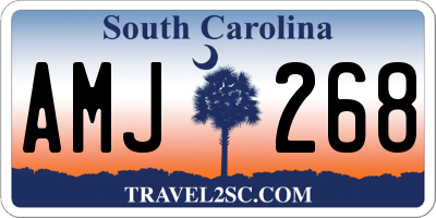SC license plate AMJ268