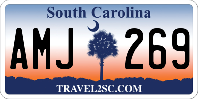 SC license plate AMJ269