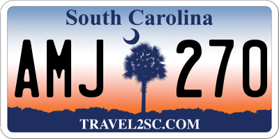 SC license plate AMJ270
