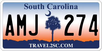 SC license plate AMJ274