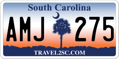 SC license plate AMJ275
