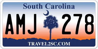 SC license plate AMJ278