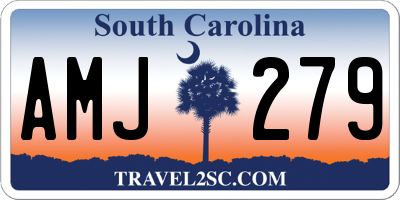SC license plate AMJ279