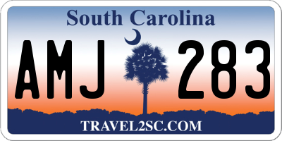 SC license plate AMJ283