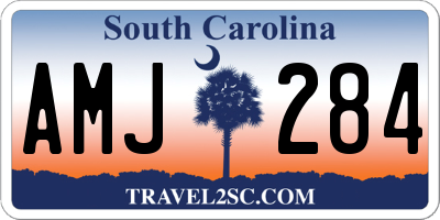 SC license plate AMJ284