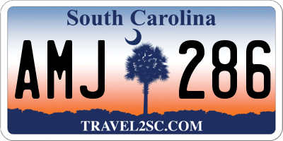 SC license plate AMJ286