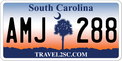 SC license plate AMJ288