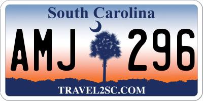 SC license plate AMJ296