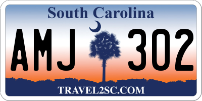 SC license plate AMJ302
