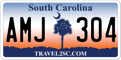 SC license plate AMJ304