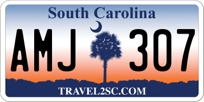 SC license plate AMJ307