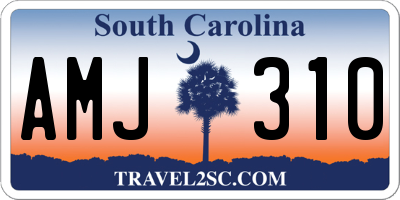 SC license plate AMJ310