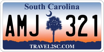 SC license plate AMJ321