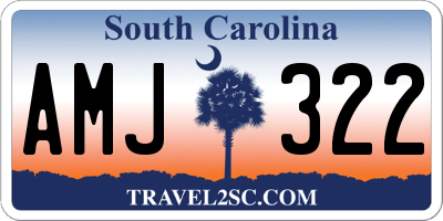 SC license plate AMJ322