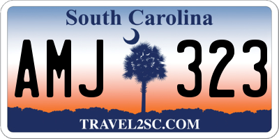 SC license plate AMJ323