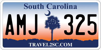 SC license plate AMJ325