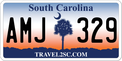 SC license plate AMJ329