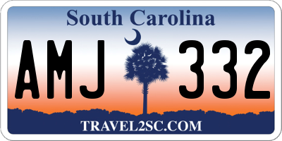 SC license plate AMJ332